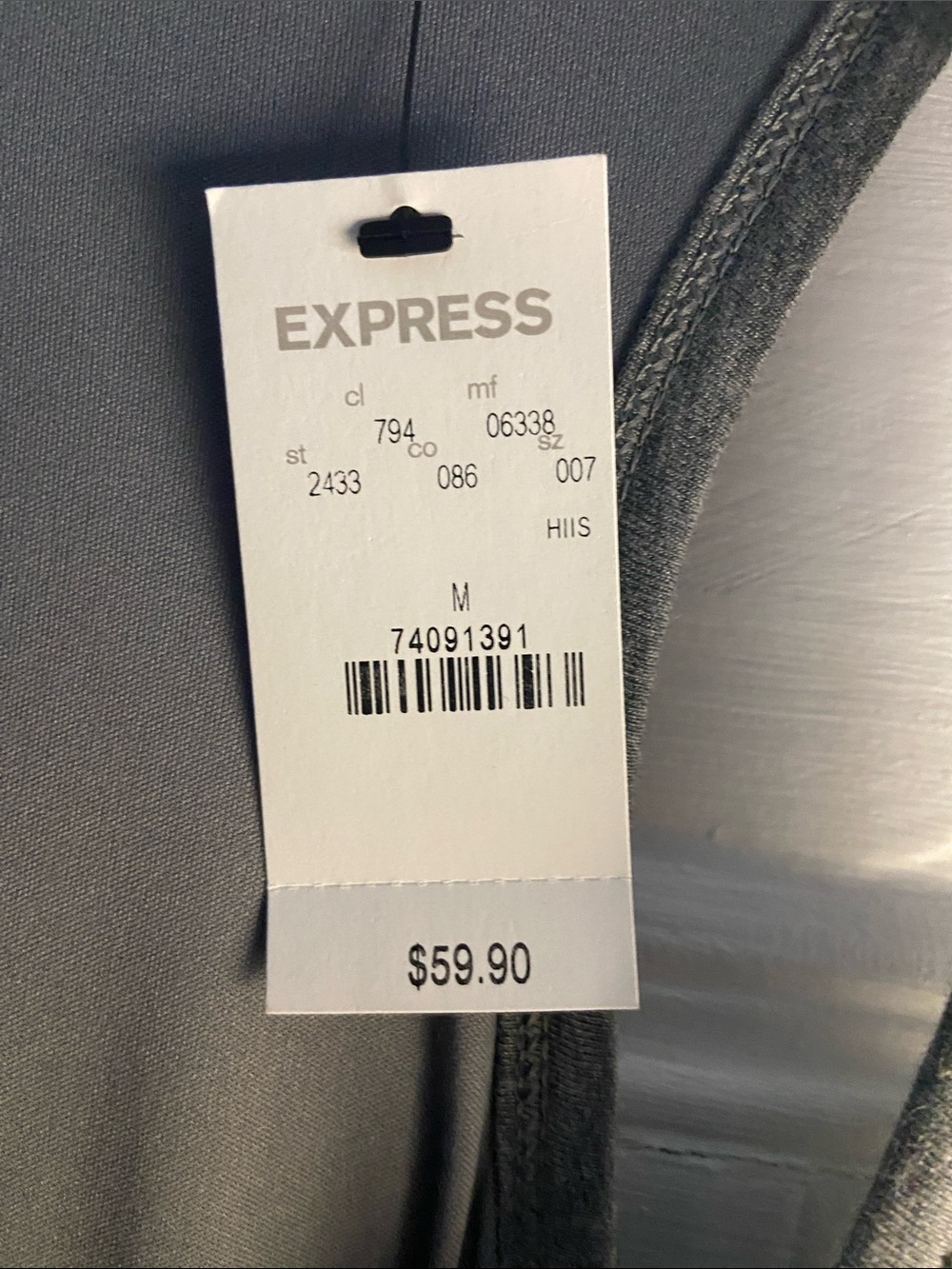 Express Silver Sequin Racerback Mini Dress - Picture 8 of 8